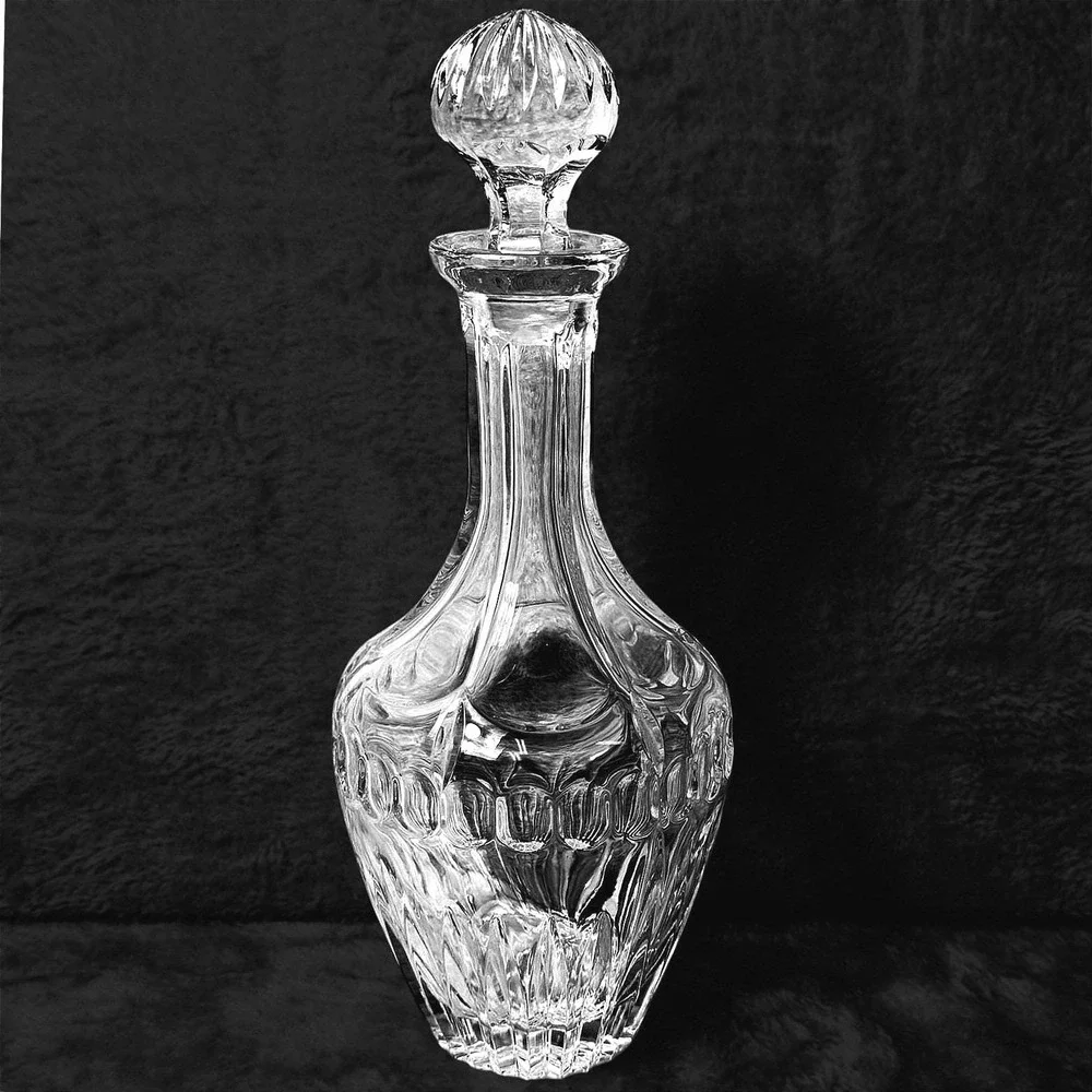 Vintage Cut Crystal Decanter Glass Stopper Whiskey Liquor Barware over 12